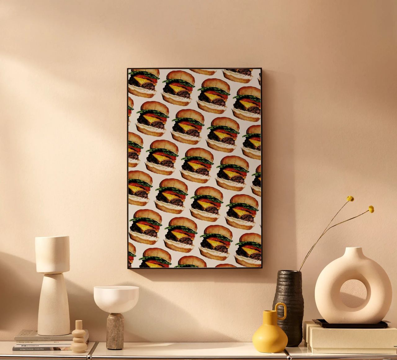 Cheeseburger Pattern alluminio dibond da Kelly Gilleran
