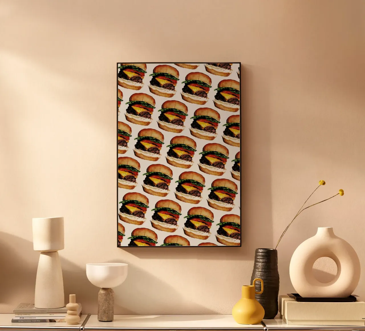 Cheeseburger Pattern alluminio dibond da Kelly Gilleran