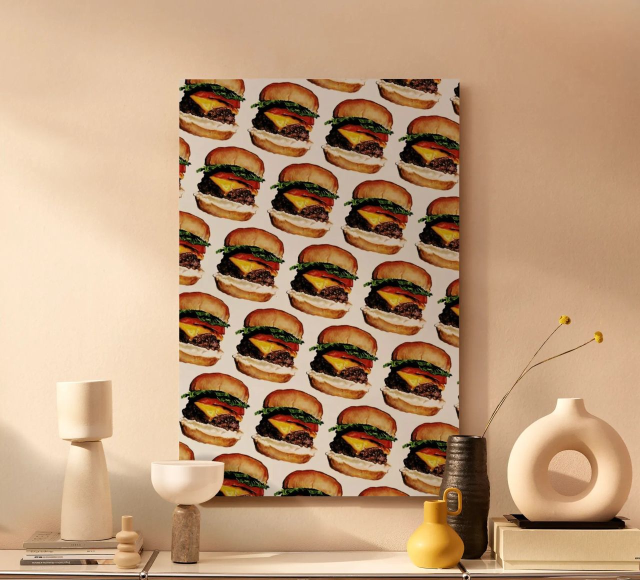 Cheeseburger Pattern alluminio dibond da Kelly Gilleran