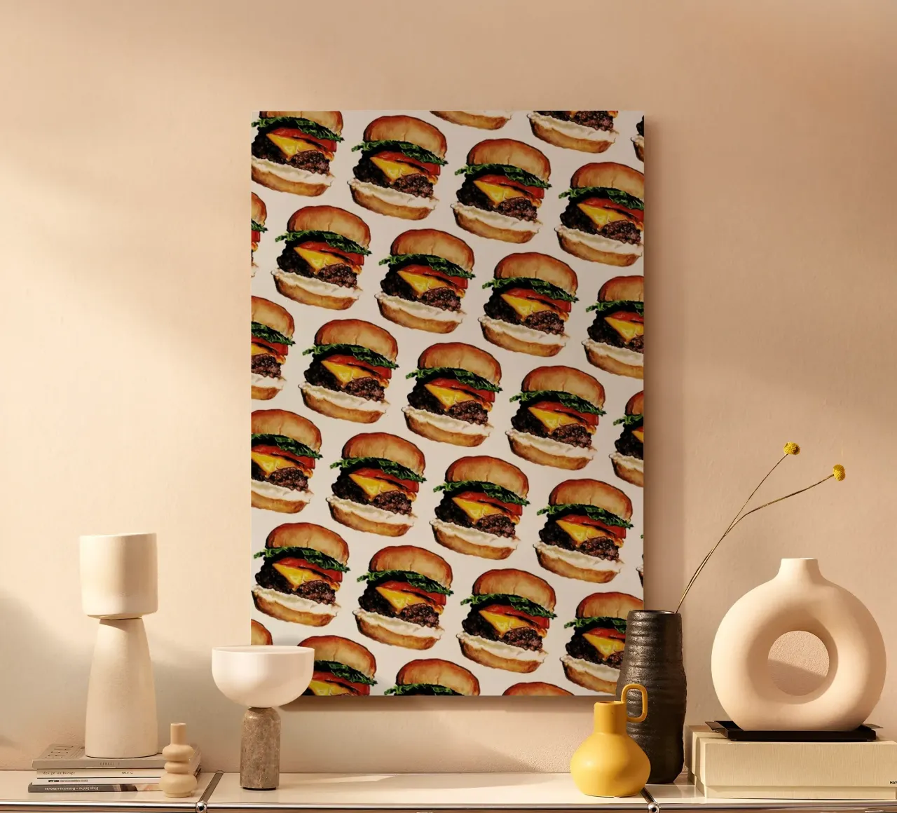 Cheeseburger Pattern alluminio dibond da Kelly Gilleran