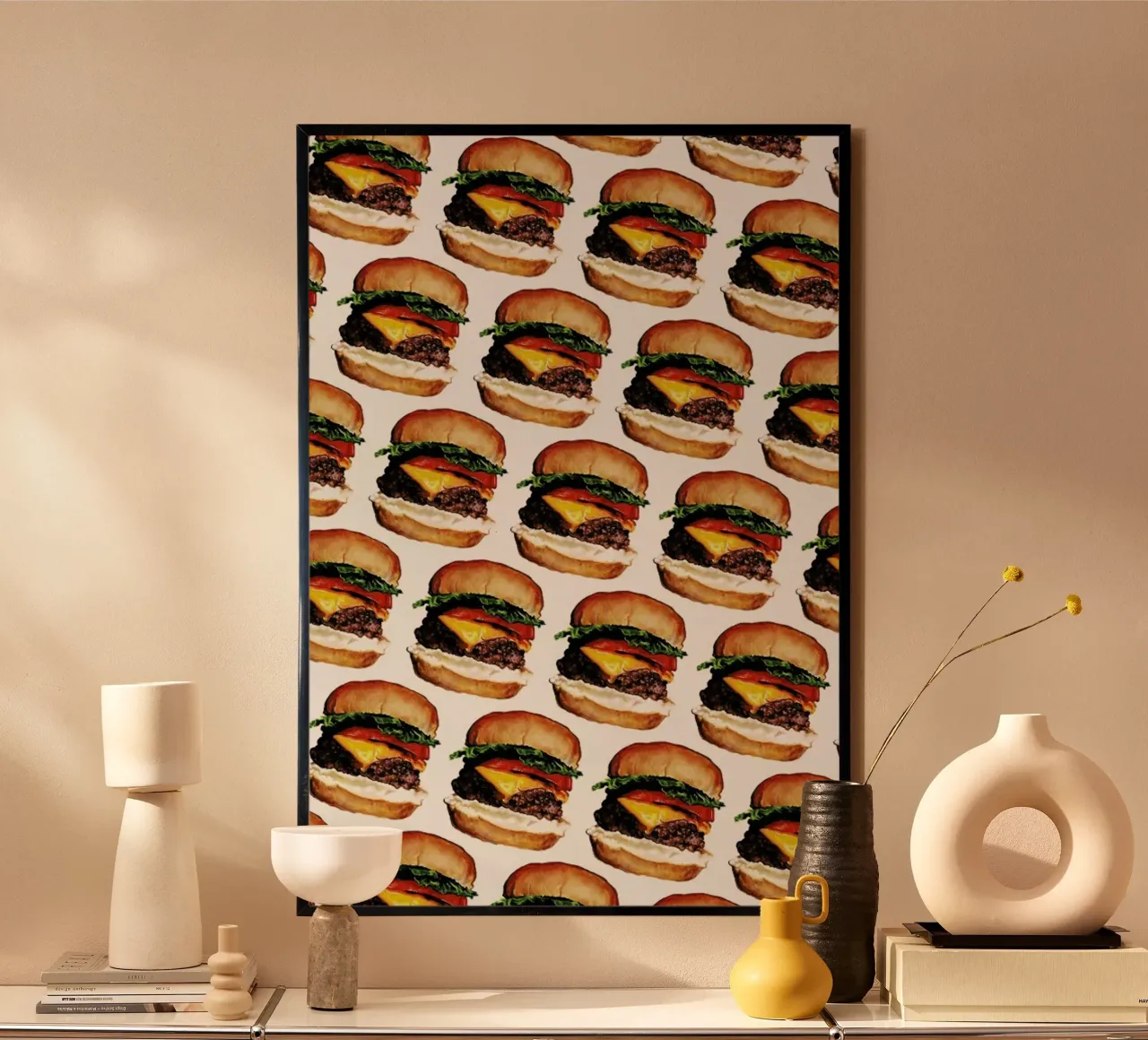 Cheeseburger Pattern poster da Kelly Gilleran