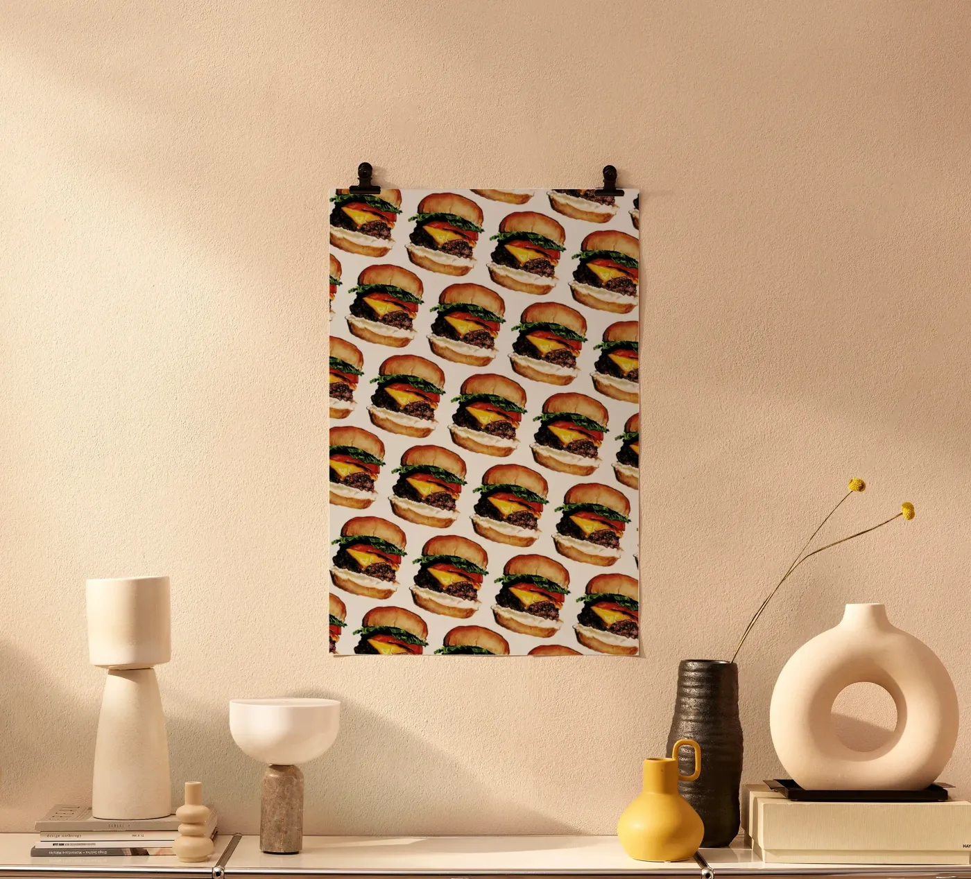 Cheeseburger Pattern poster da Kelly Gilleran