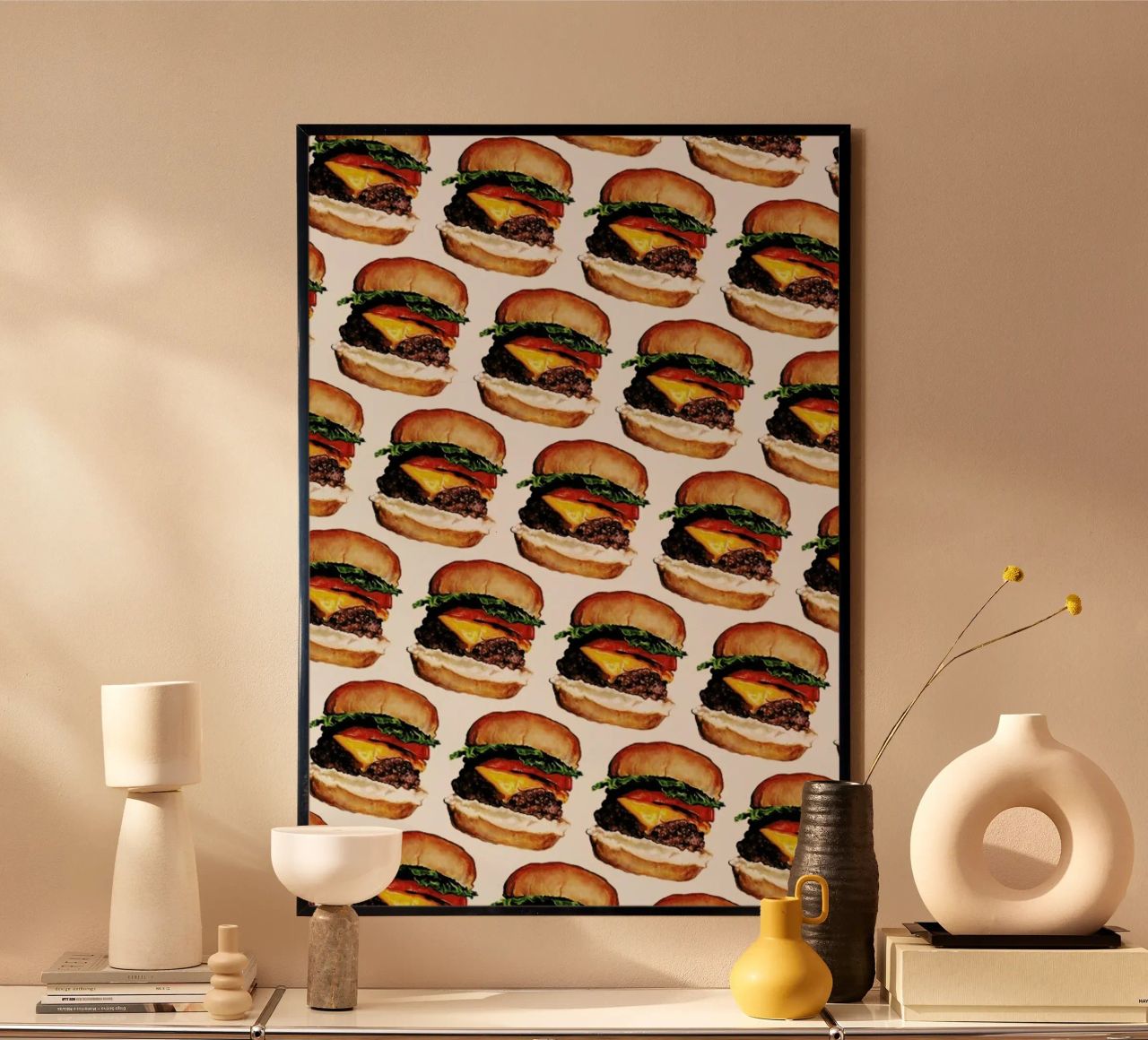 Cheeseburger Pattern carta hahnemühle da Kelly Gilleran