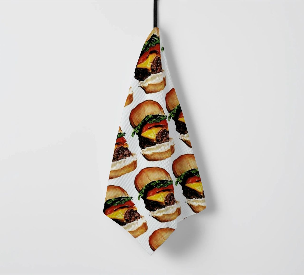 Cheeseburger Pattern canovaccio da cucina da Kelly Gilleran