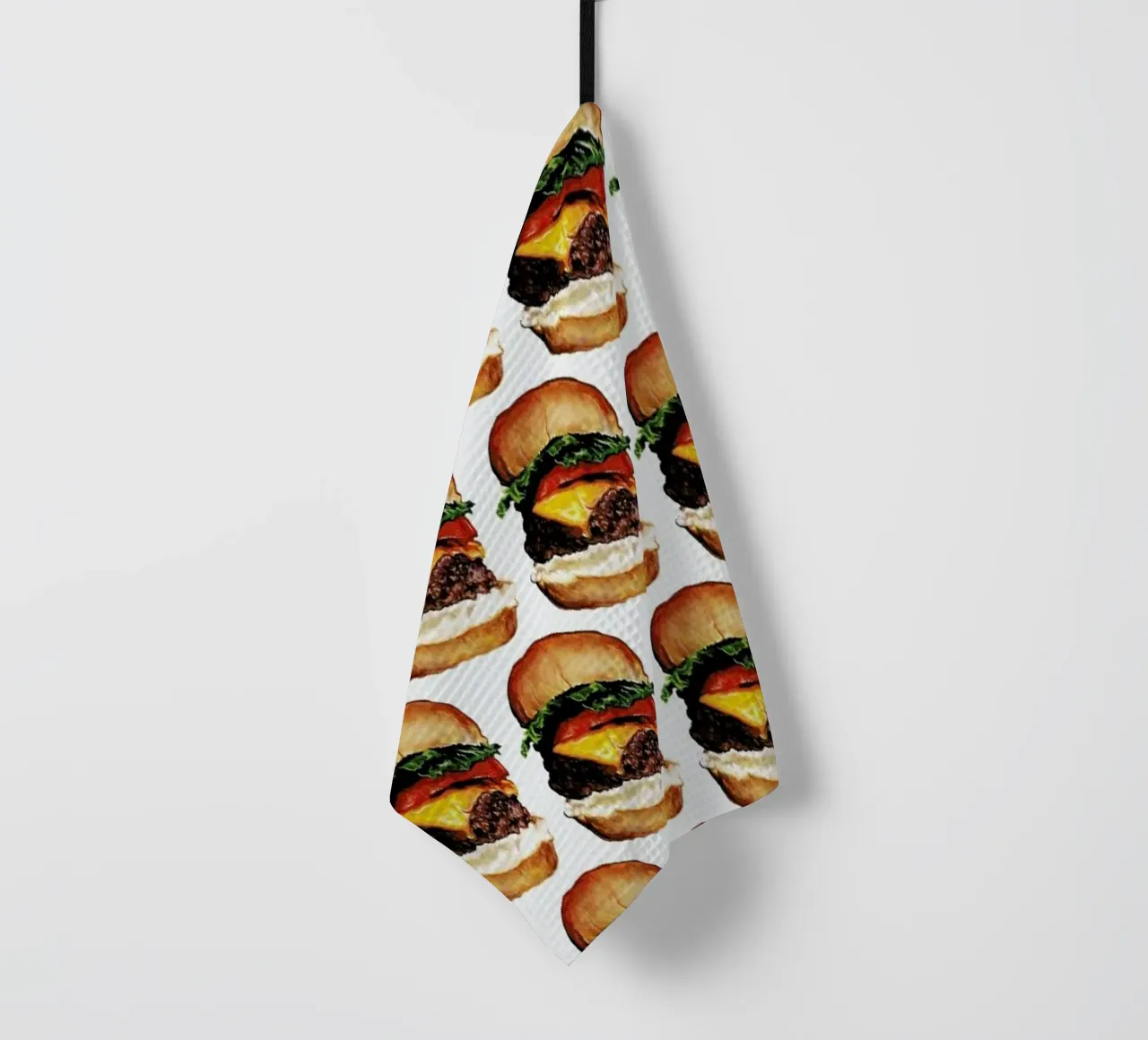 Cheeseburger Pattern Geschirrtuch von Kelly Gilleran