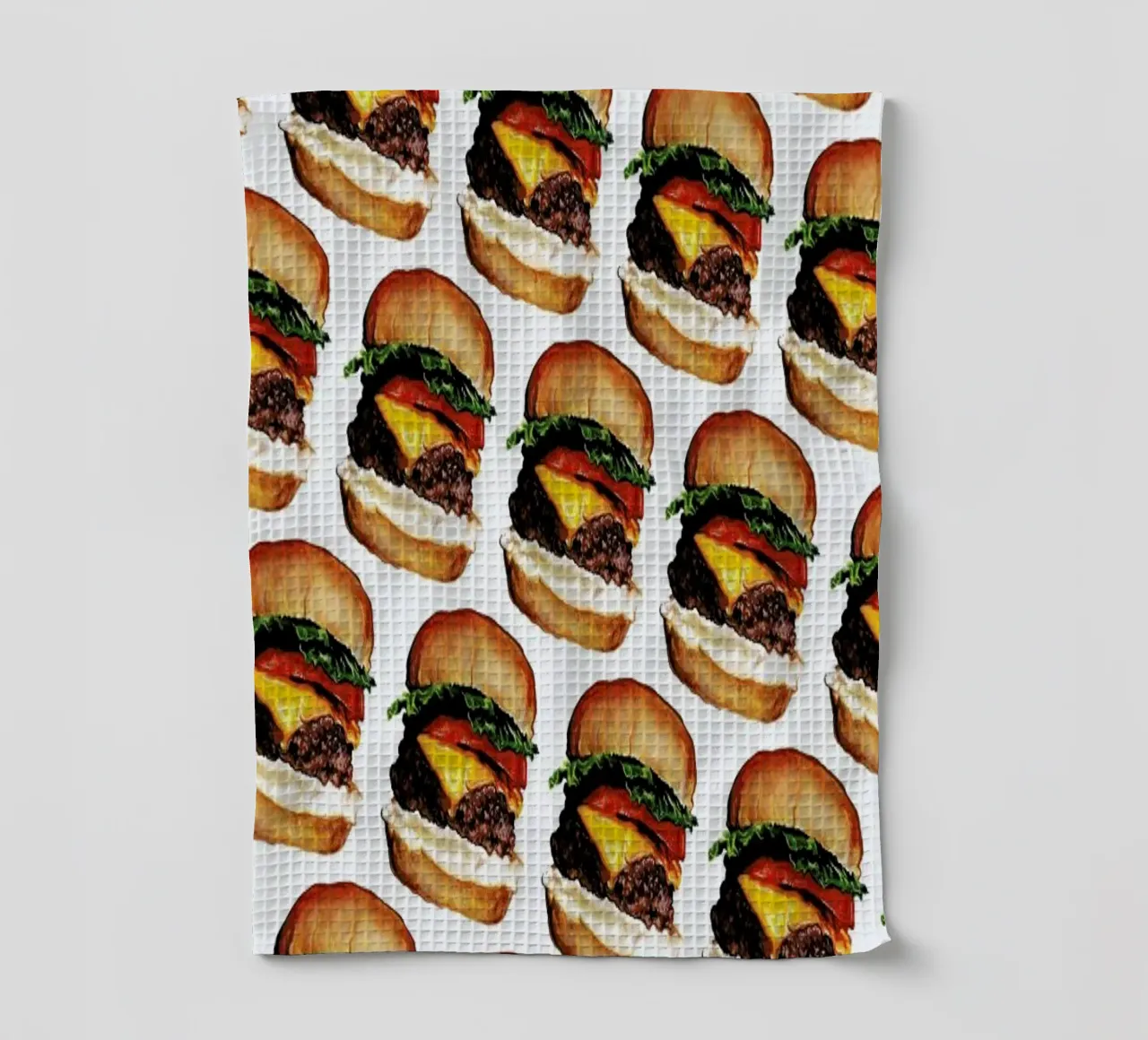 Cheeseburger Pattern Geschirrtuch von Kelly Gilleran