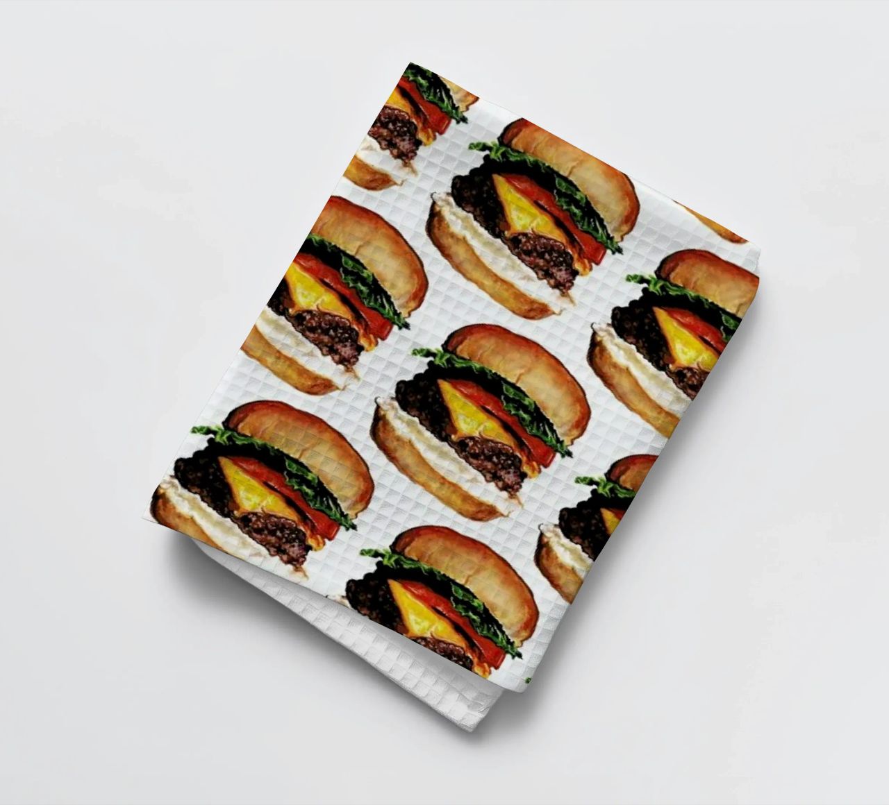 Cheeseburger Pattern canovaccio da cucina da Kelly Gilleran