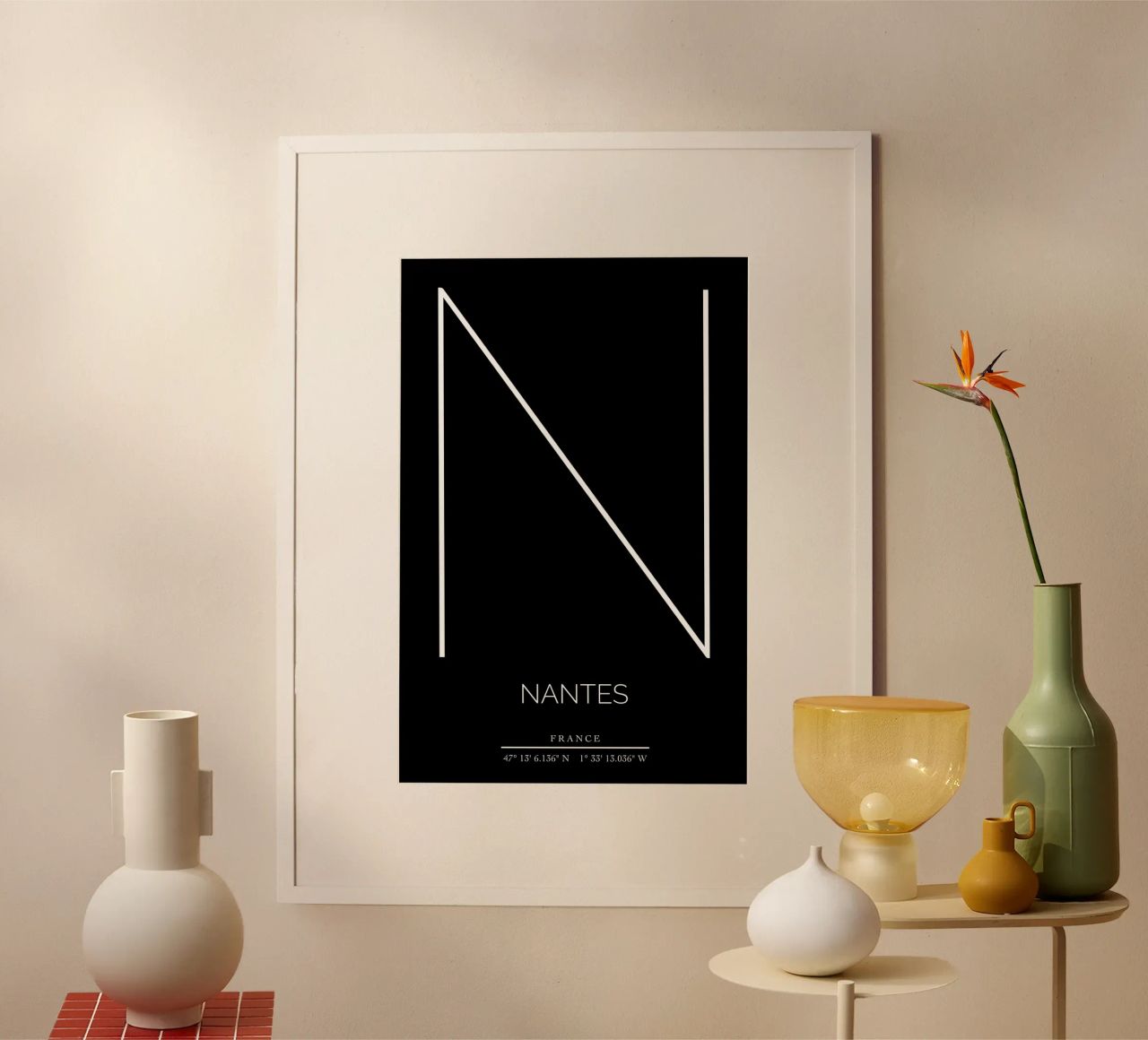NANTES - noir Poster von CityLights