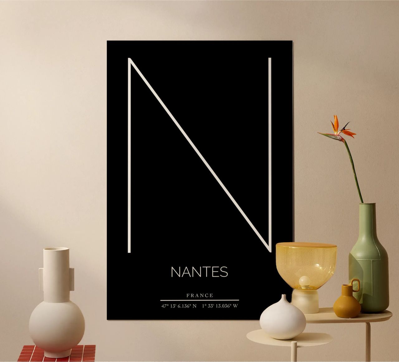 NANTES - noir Poster von CityLights