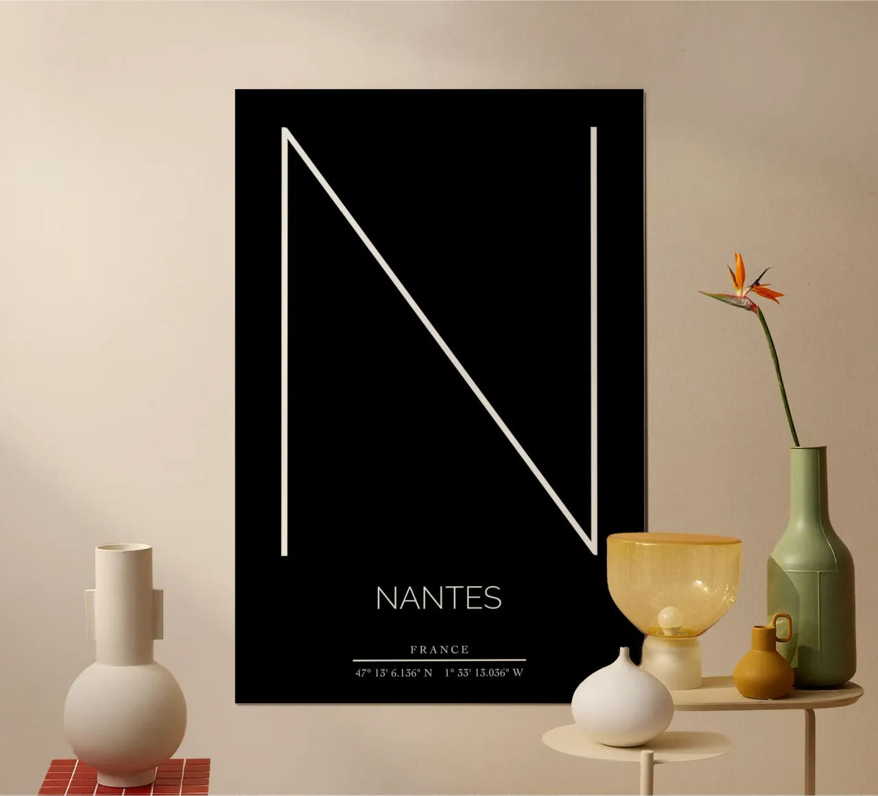 NANTES - noir poster con telaio in alluminio da CityLights