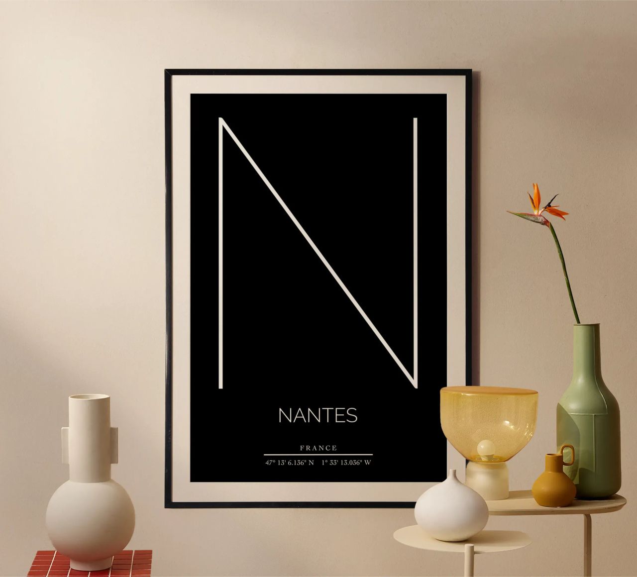 NANTES - noir Poster von CityLights