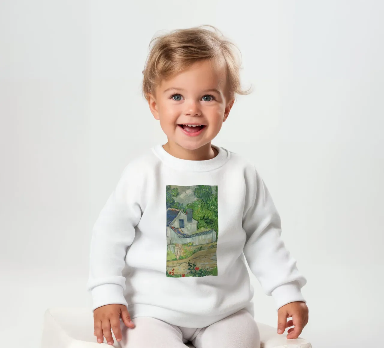 vista delle case a auvers felpa neonato da Piper Shop Oke