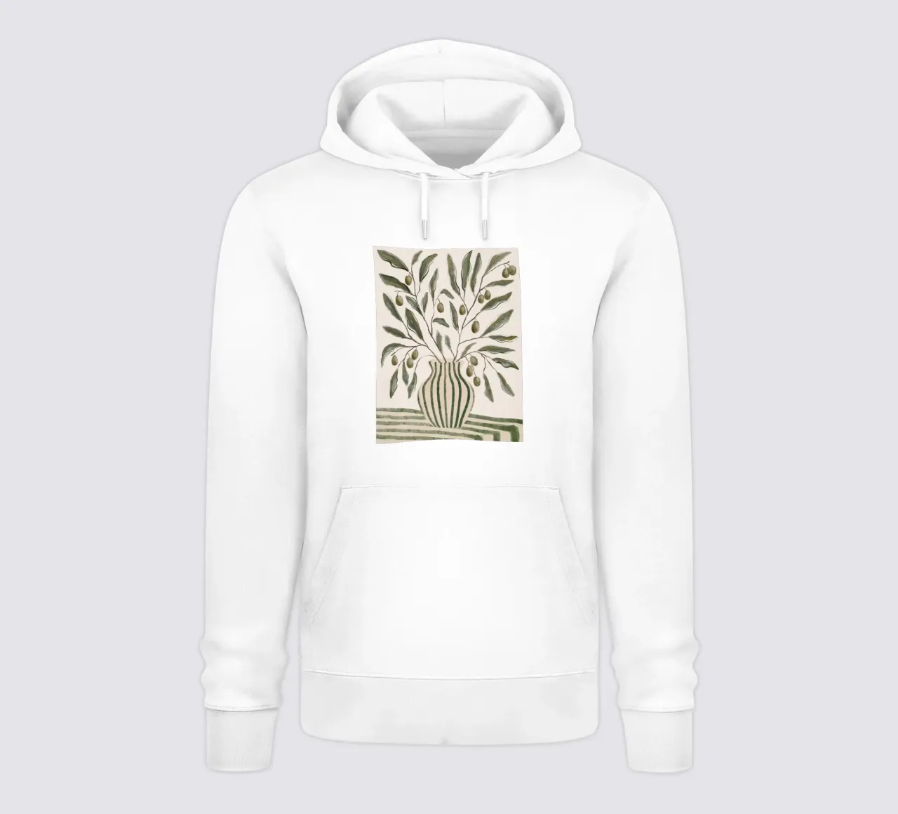 Rami di ulivo in vaso felpa con cappuccio da Lonnieprints