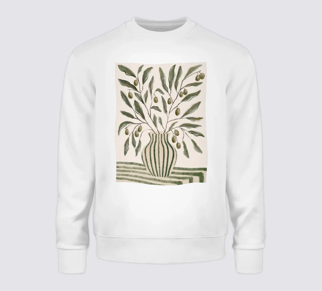 Rami di ulivo in vaso felpa da Lonnieprints