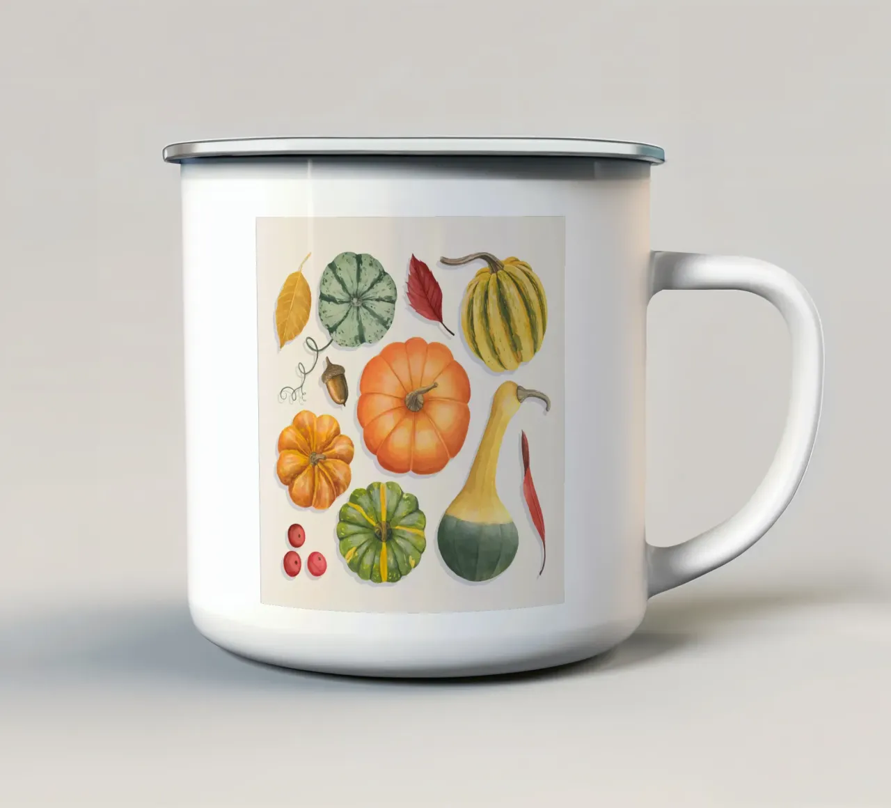 Ricco raccolto in autunno I tazza in smalto da medineprint