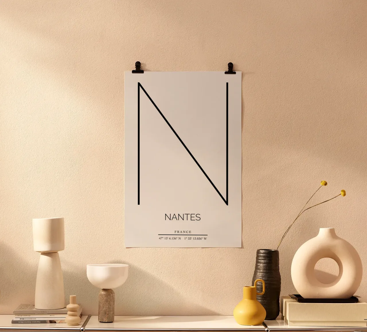 NANTES - blanc poster con telaio in plastica da CityLights