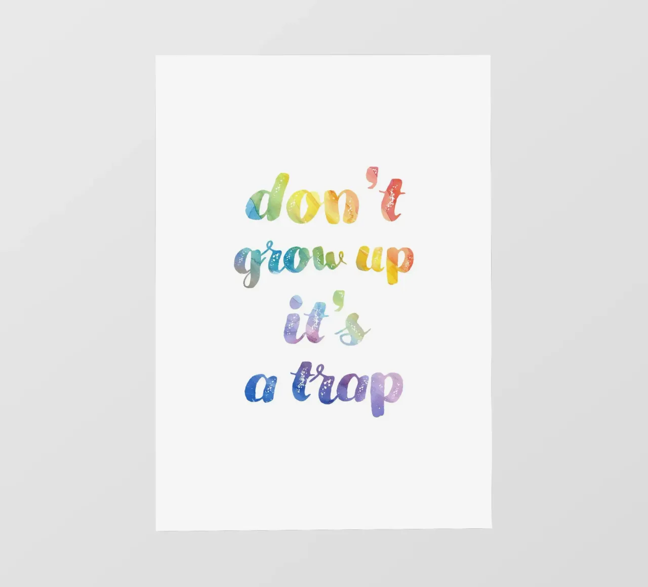 Don't grow up it's a trap telo in pvc da PinkCandyWalls