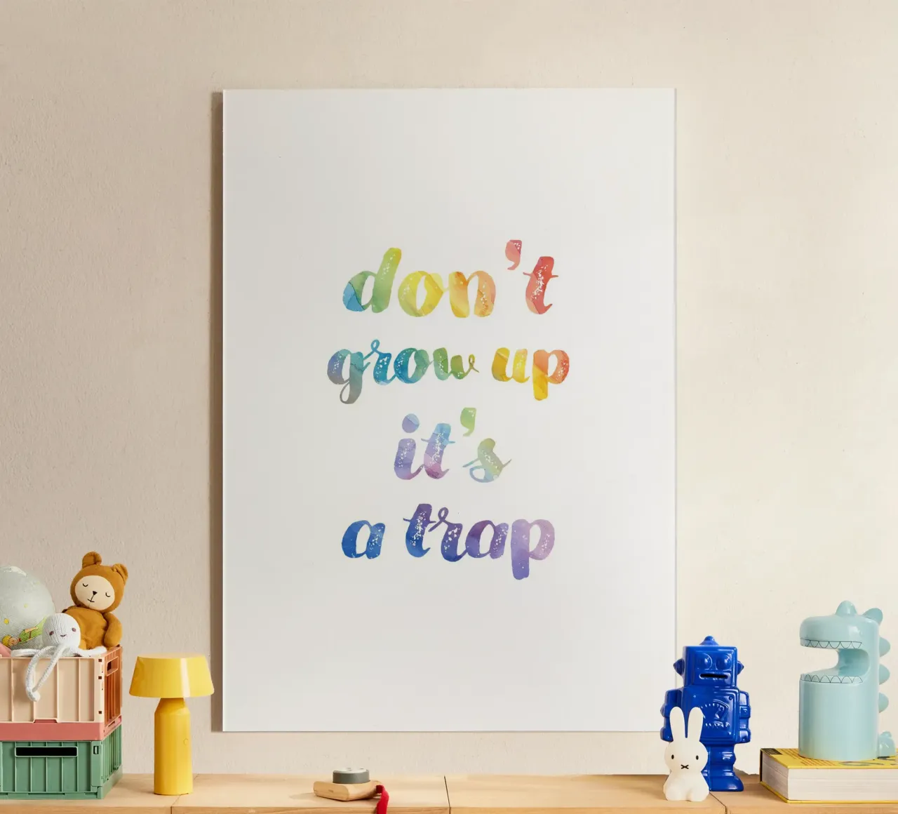 Don't grow up it's a trap plexiglass da PinkCandyWalls