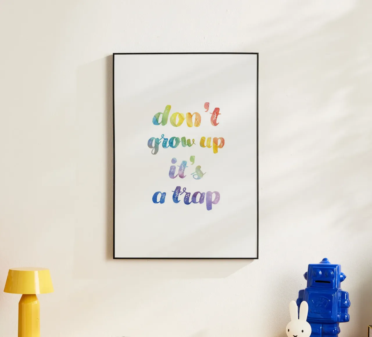 Don't grow up it's a trap alluminio dibond da PinkCandyWalls