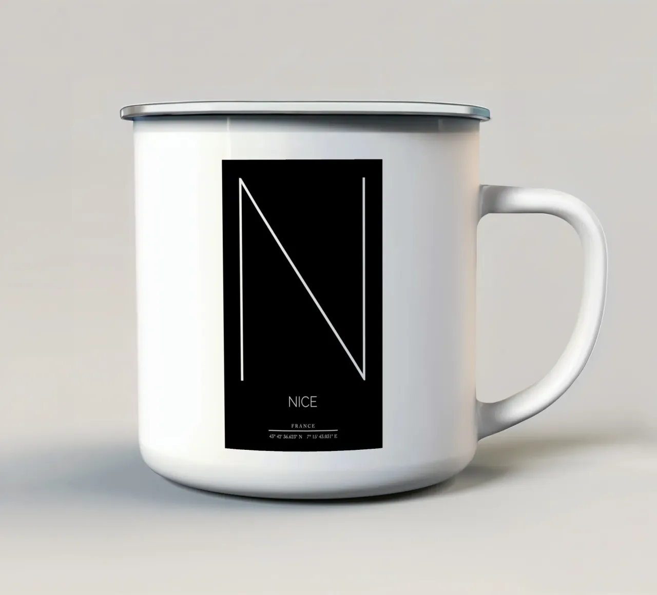 NICE - noir tazza in smalto da CityLights