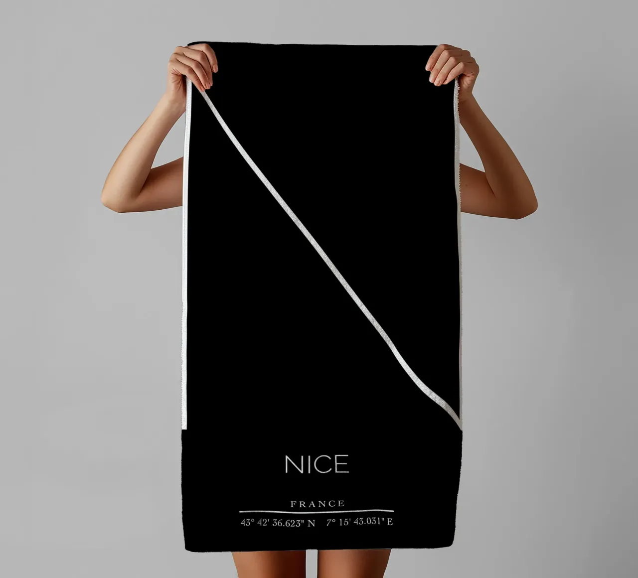 NICE - noir asciugamano da bagno da CityLights