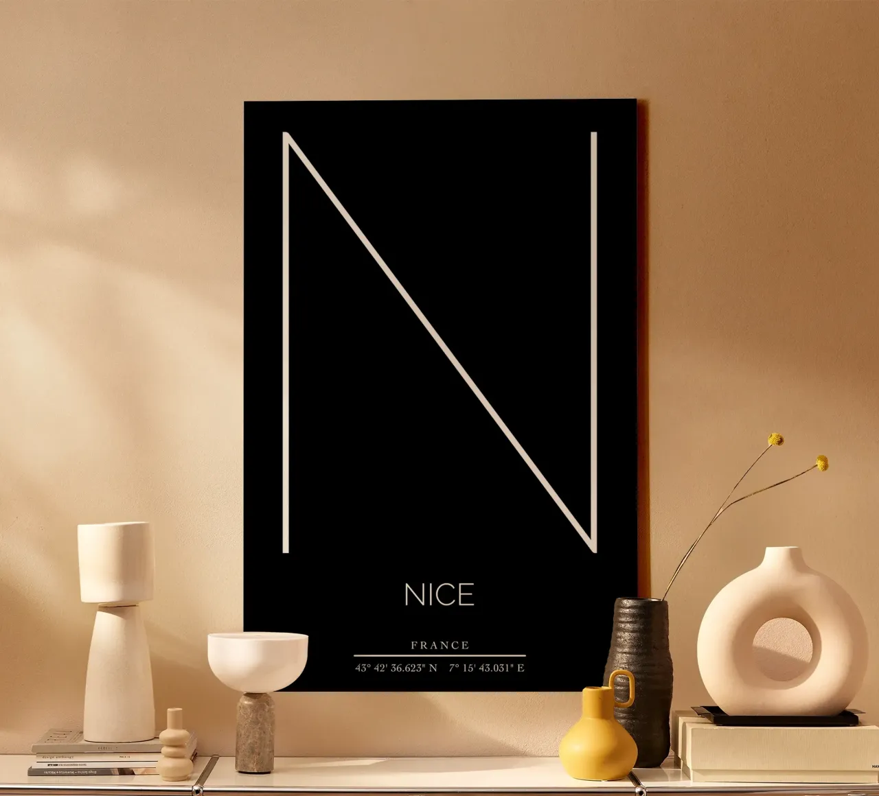 NICE - noir tela con Cornice a cassetta da CityLights