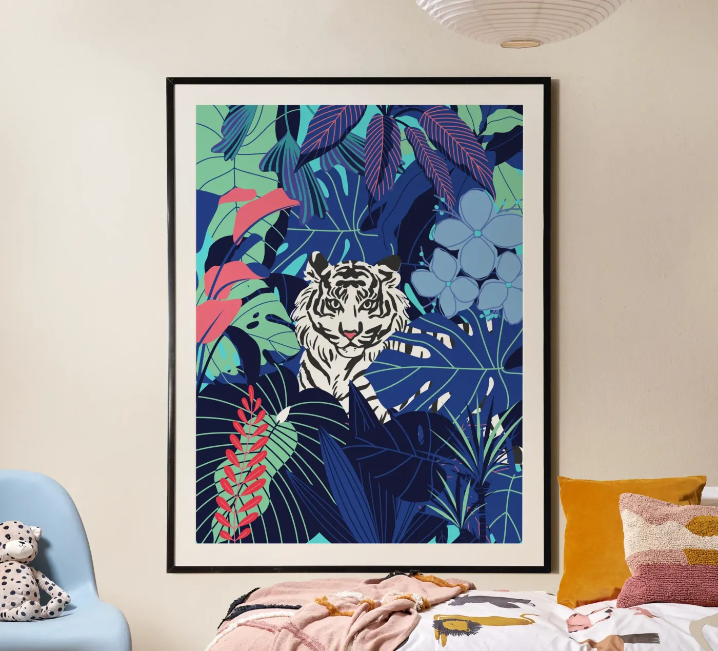 Witte tijger poster van Little Dean