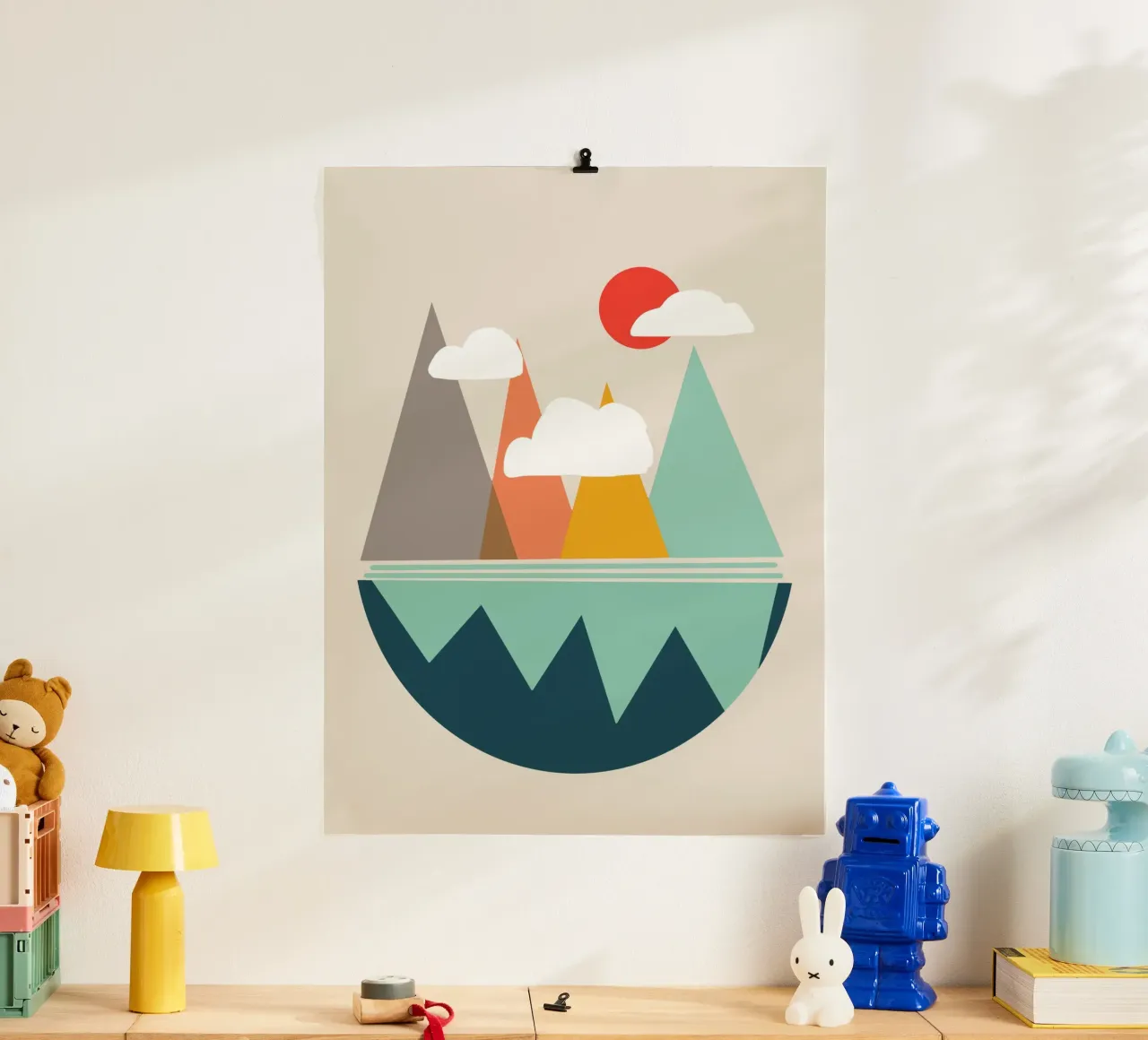 Paesaggio sul globo carta hahnemühle da Little Dean