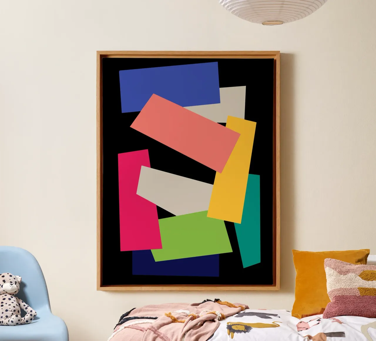 Rectangle tangle canvas by Little Dean