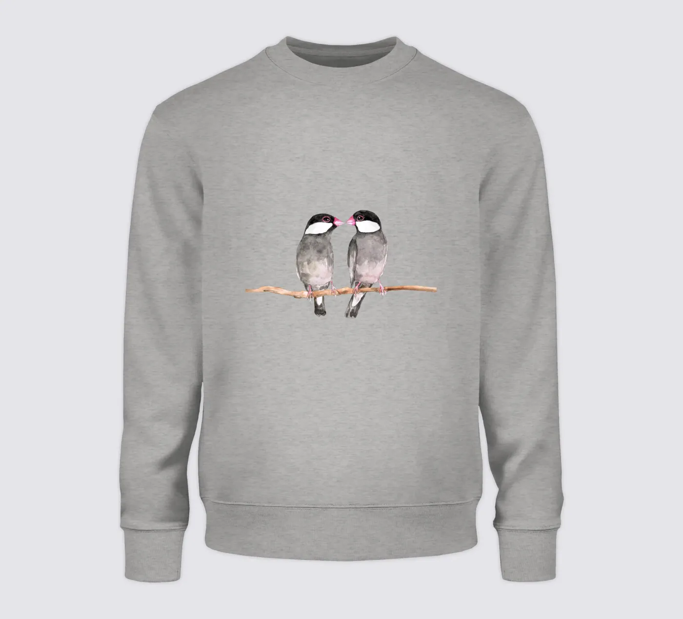 Twee kussende Java-mussen sweatshirt van BwiseLizzy