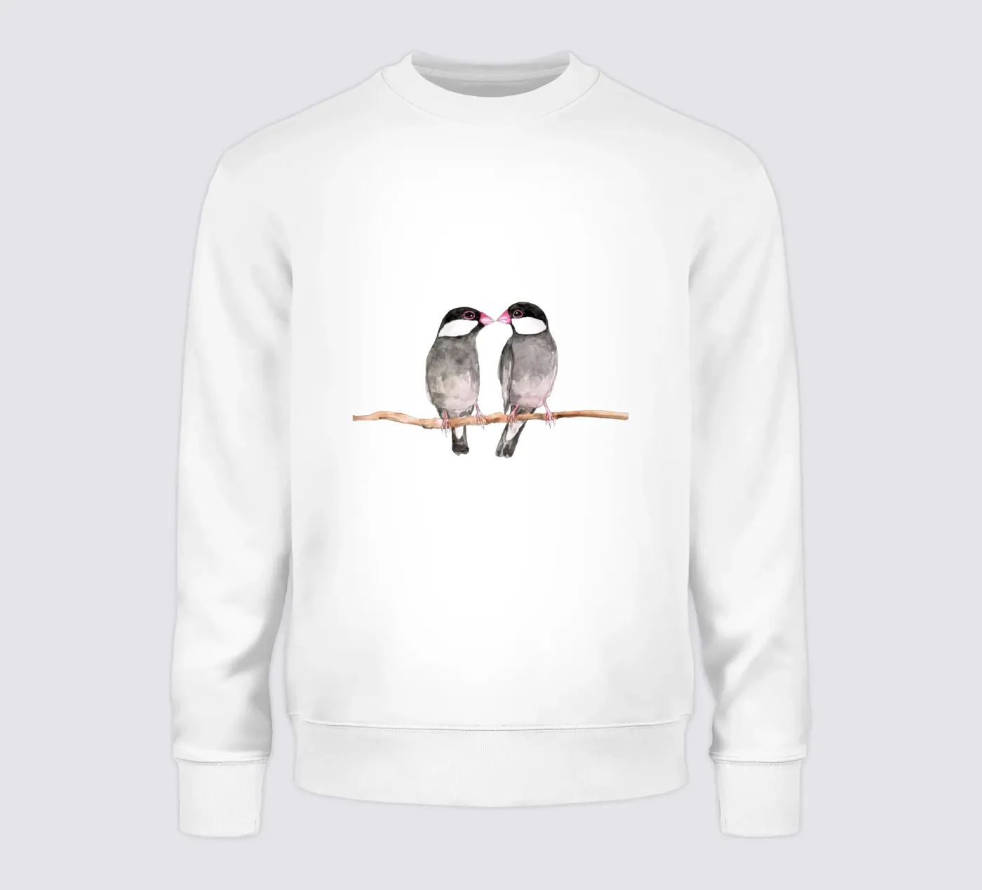 Twee kussende Java-mussen sweatshirt van BwiseLizzy