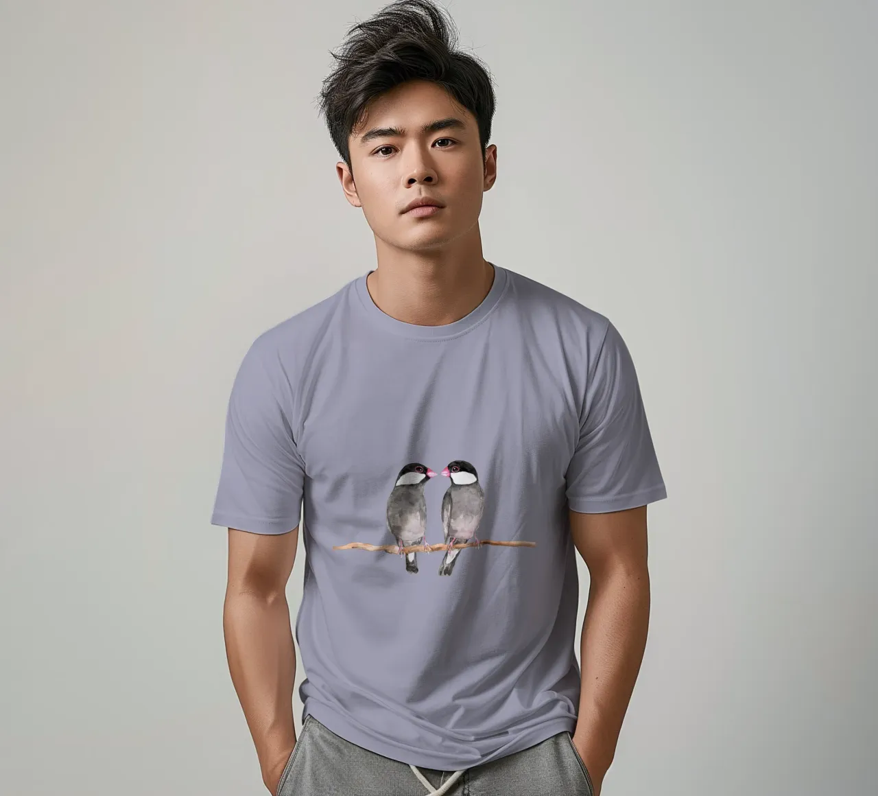 Due passeri di Giava che si baciano t-shirt da BwiseLizzy