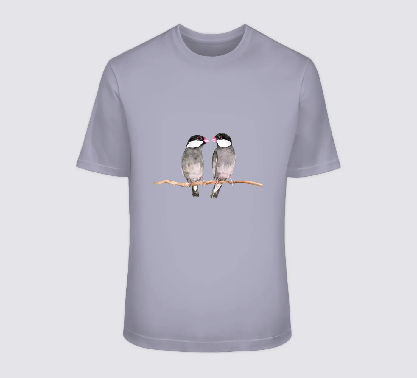Two kissing Java sparrows t-shirt da BwiseLizzy