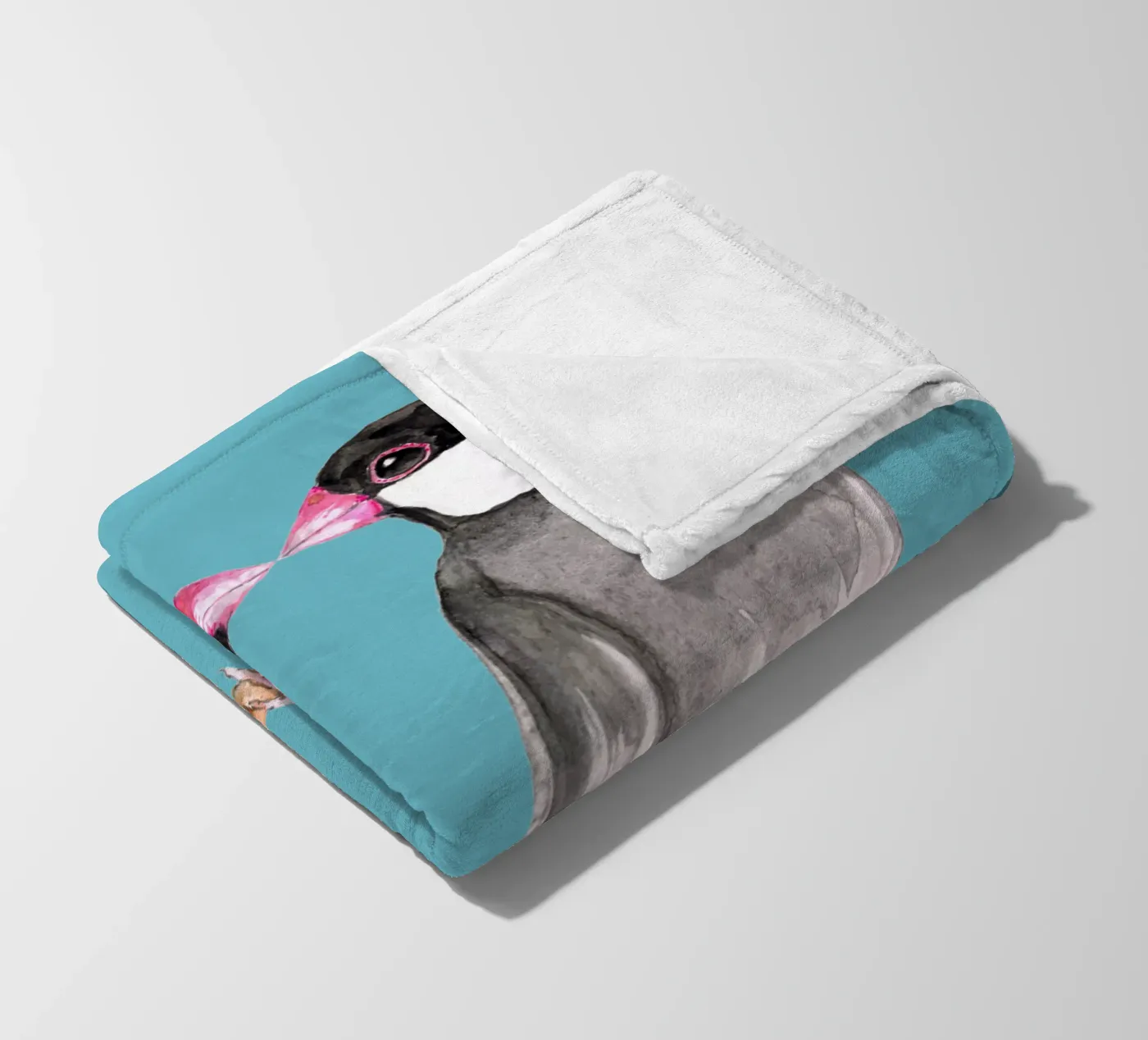Due passeri di Giava che si baciano coperta in pile da BwiseLizzy