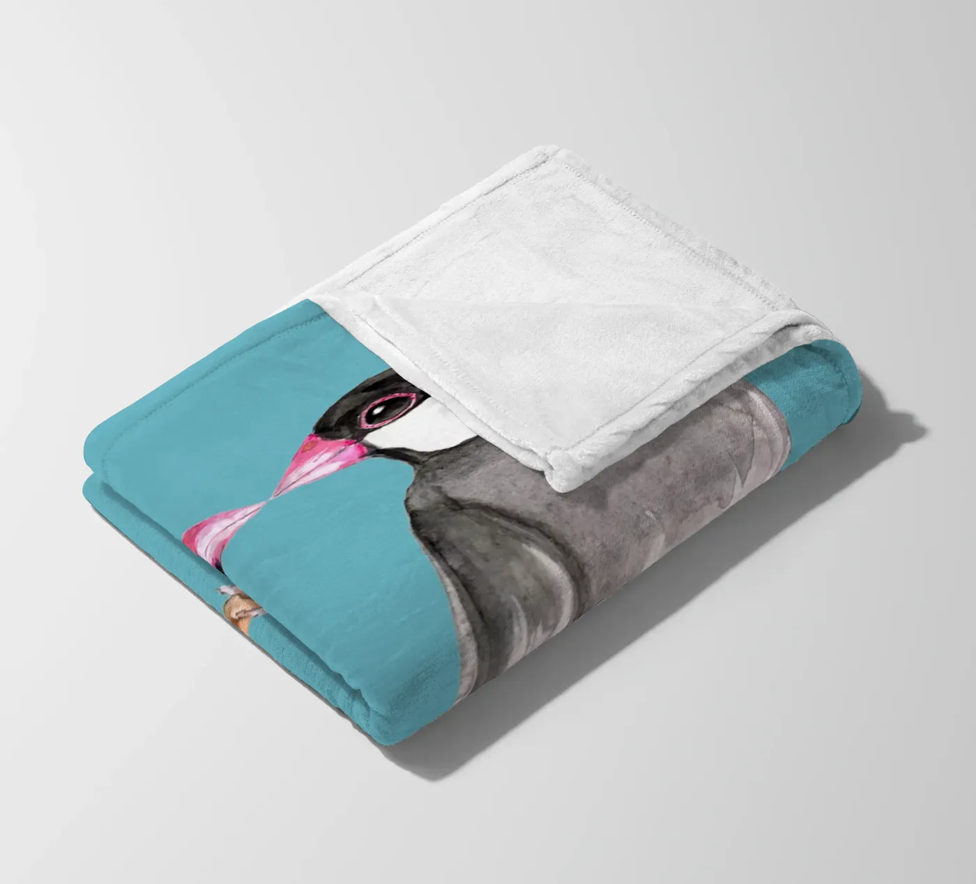 Due passeri di Giava che si baciano coperta in pile da BwiseLizzy