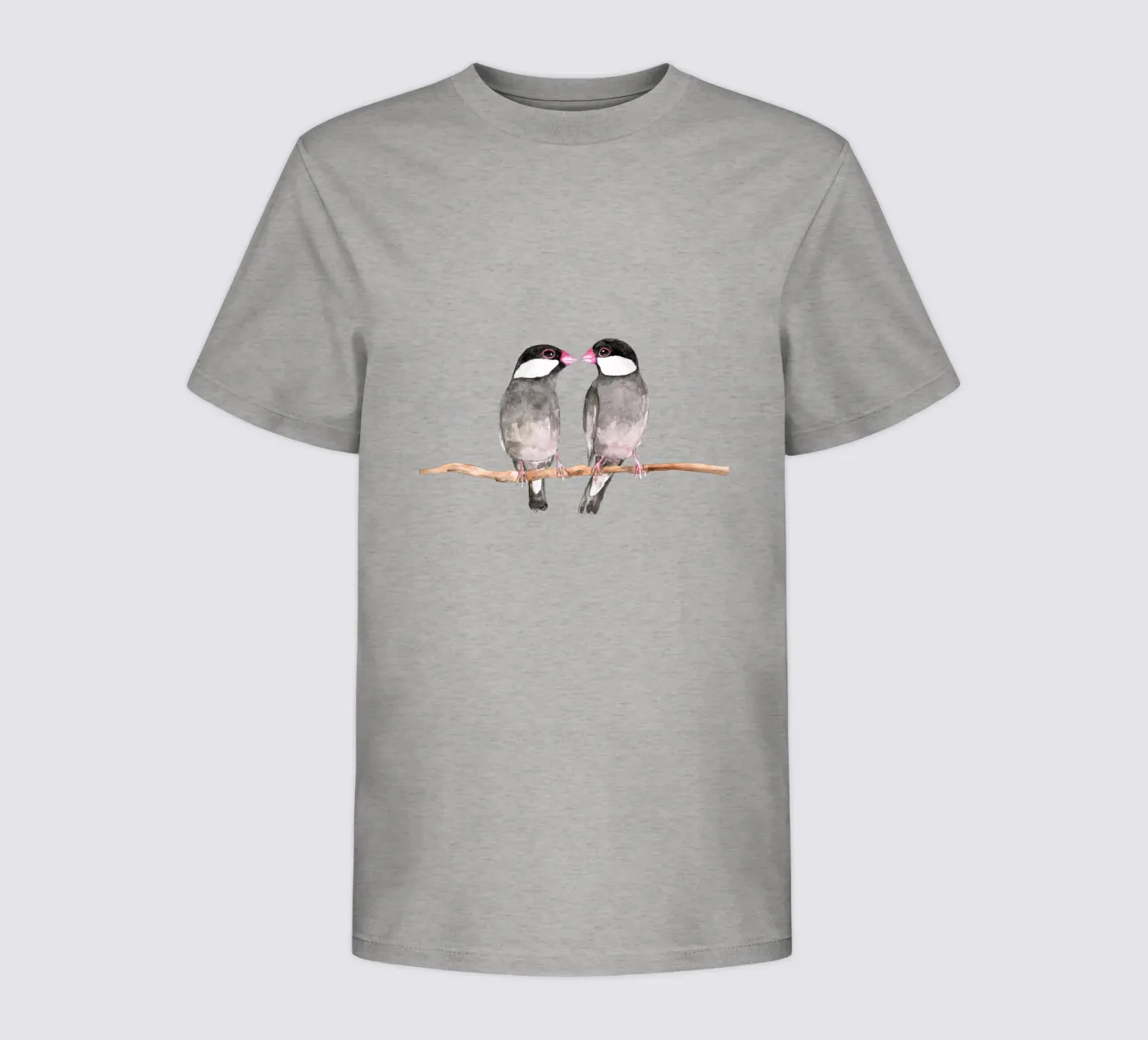 Two kissing Java sparrows t-shirt bambini da BwiseLizzy