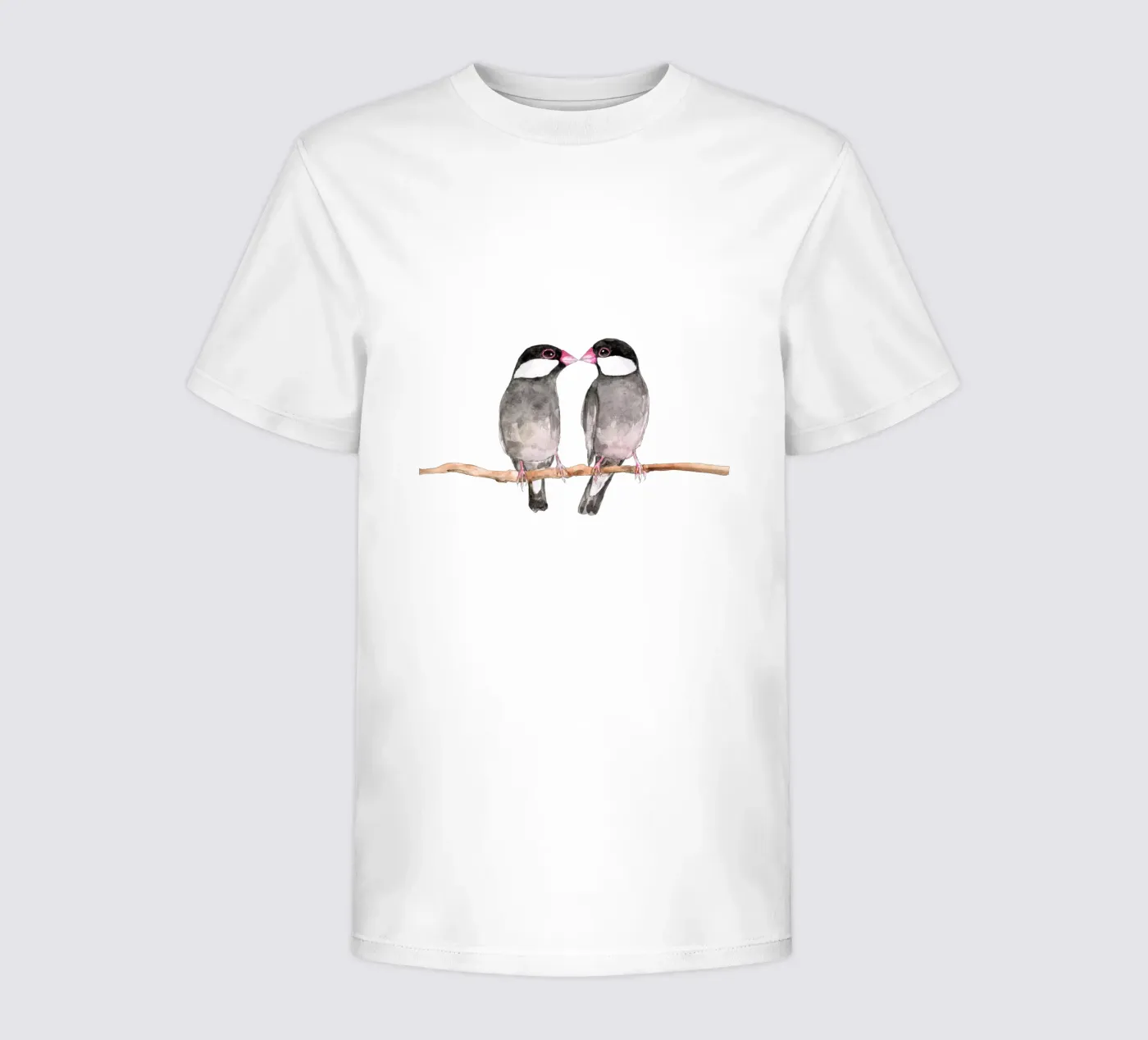 Two kissing Java sparrows t-shirt bambini da BwiseLizzy