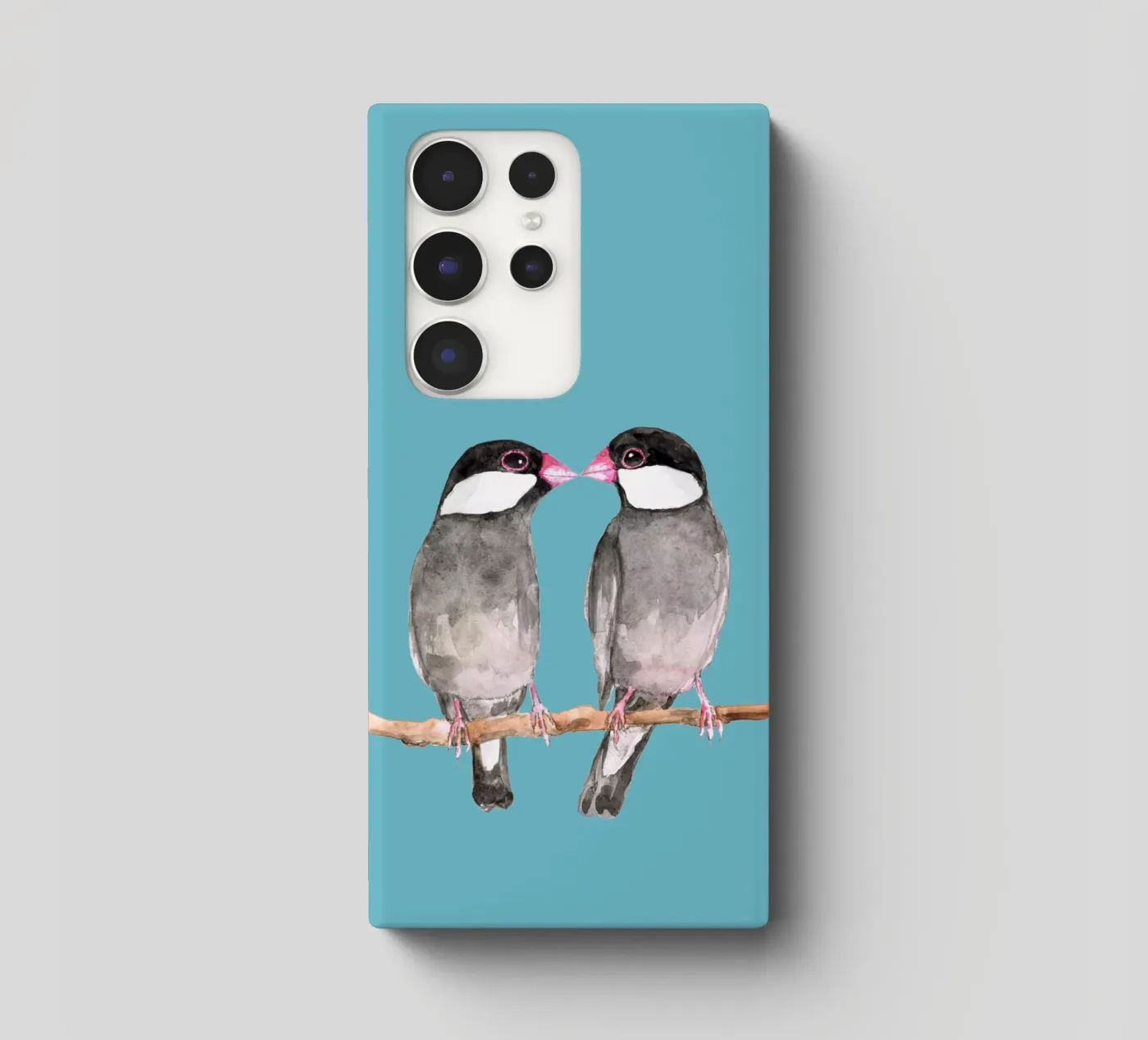 Deux moineaux de Java s'embrassant coque samsung de BwiseLizzy