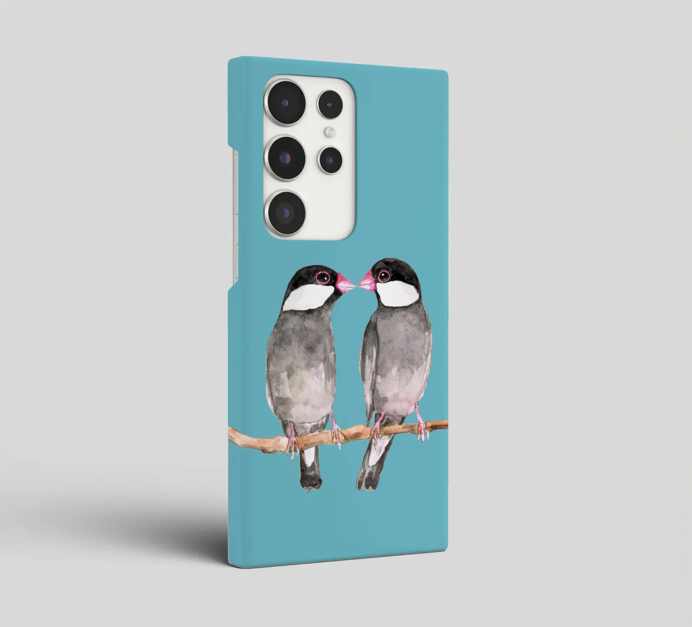 Deux moineaux de Java s'embrassant coque samsung de BwiseLizzy