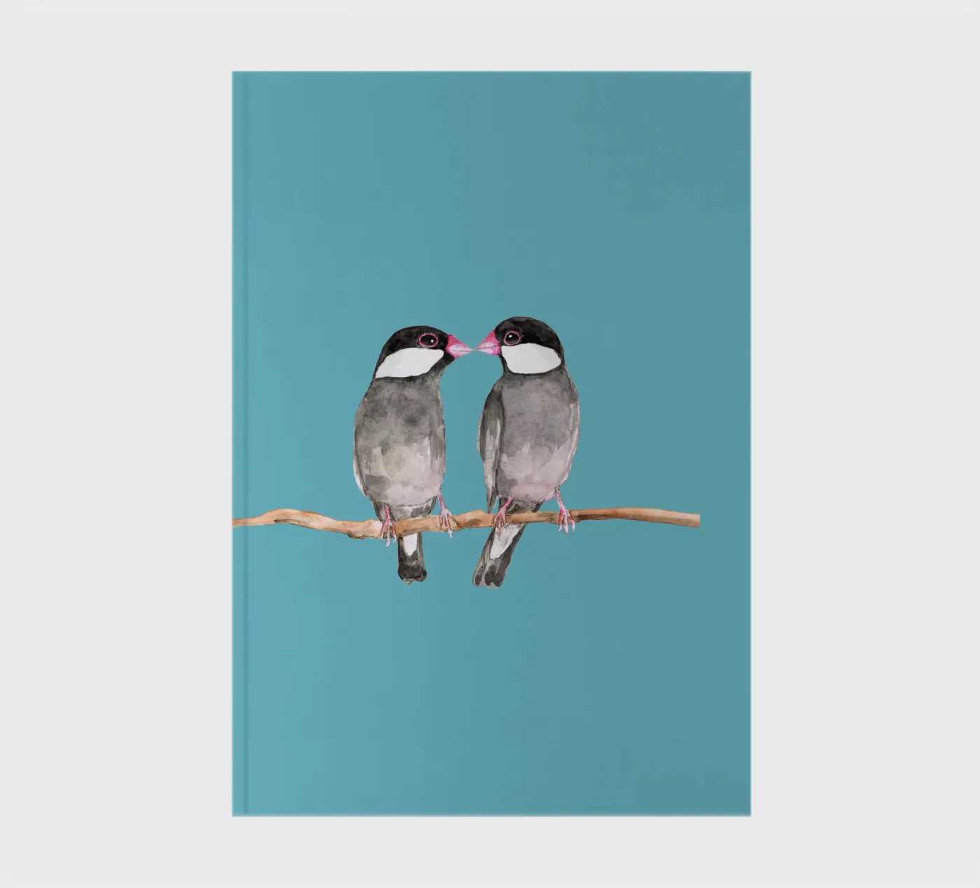 Twee kussende Java-mussen notitieboek van BwiseLizzy