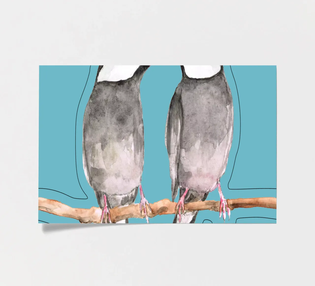 Two kissing Java sparrows sticker sheet by BwiseLizzy