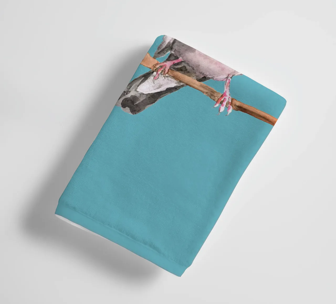 Two kissing Java sparrows towel by BwiseLizzy