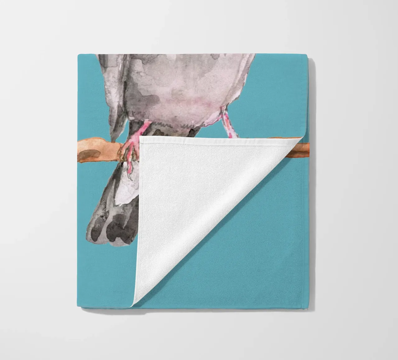 Two kissing Java sparrows beach towel by BwiseLizzy