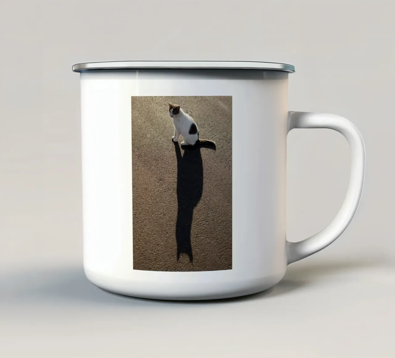gatto in Grecia tazza in smalto da Simon Koy