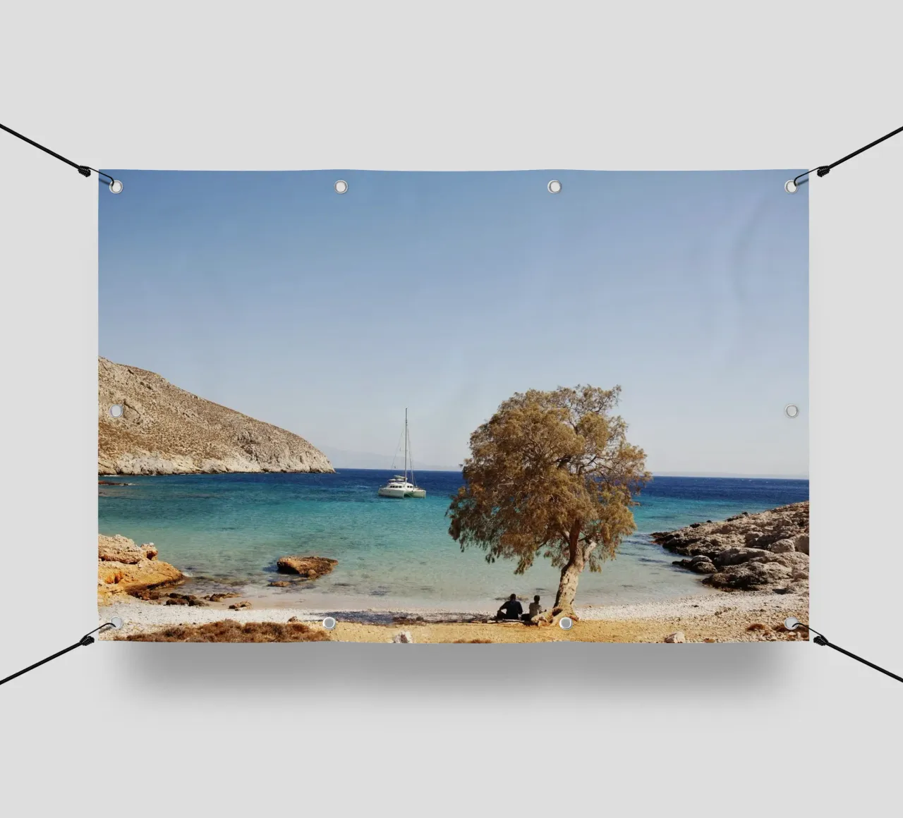 Spiaggia di AKlymnos, Grecia telo in pvc da Simon Koy