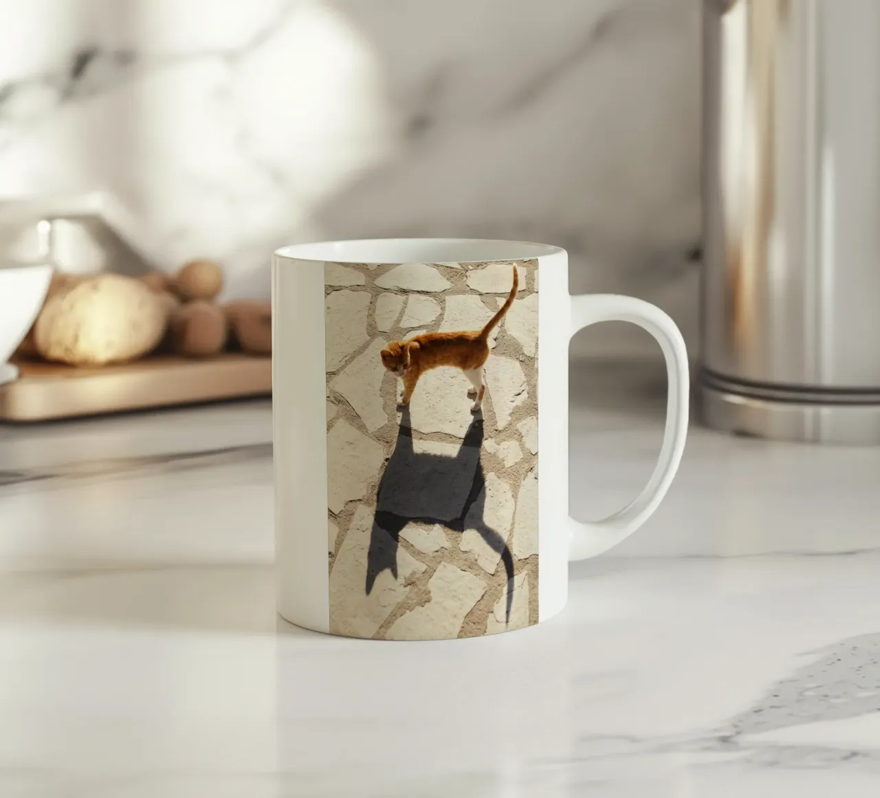 Gatto in Grecia tazza in ceramica da Simon Koy
