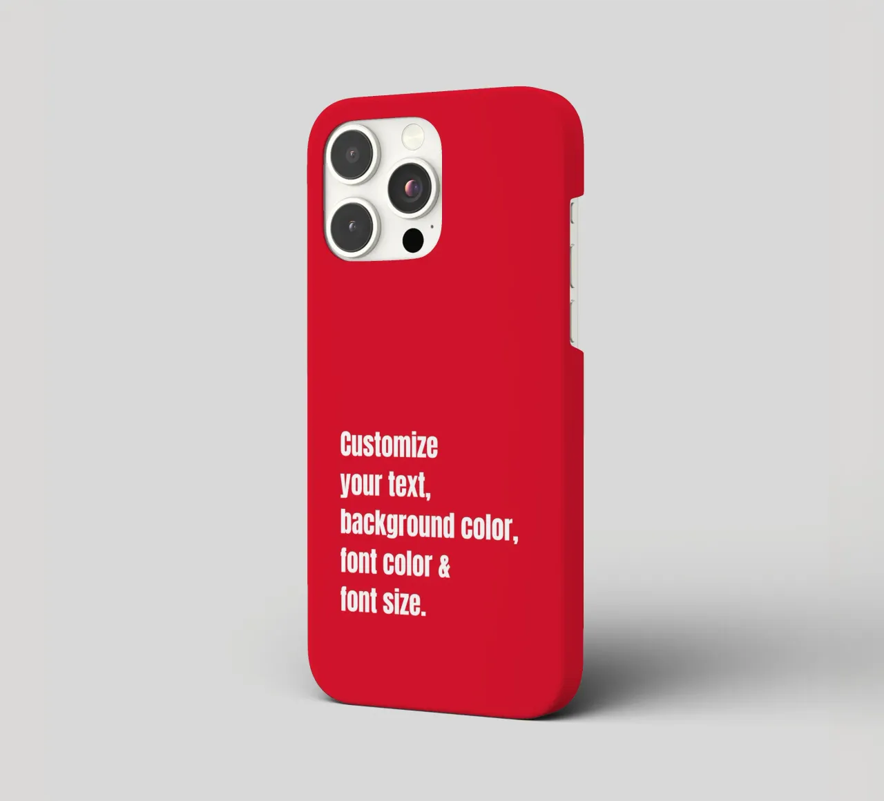 Customize text, background color, font and font size iphone case by RB-Quotes