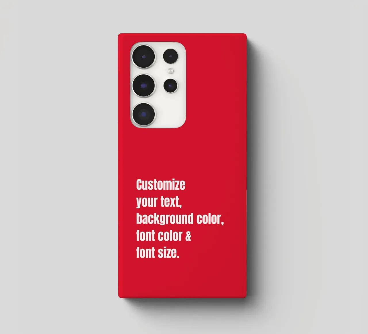 Customize text, background color, font and font size samsung phone case by RB-Quotes