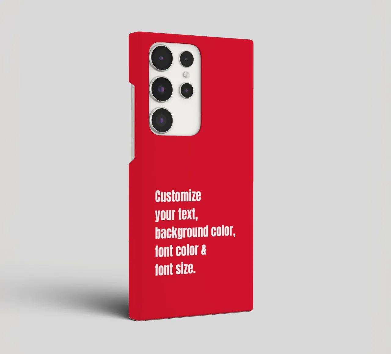 Customize text, background color, font and font size samsung phone case by RB-Quotes