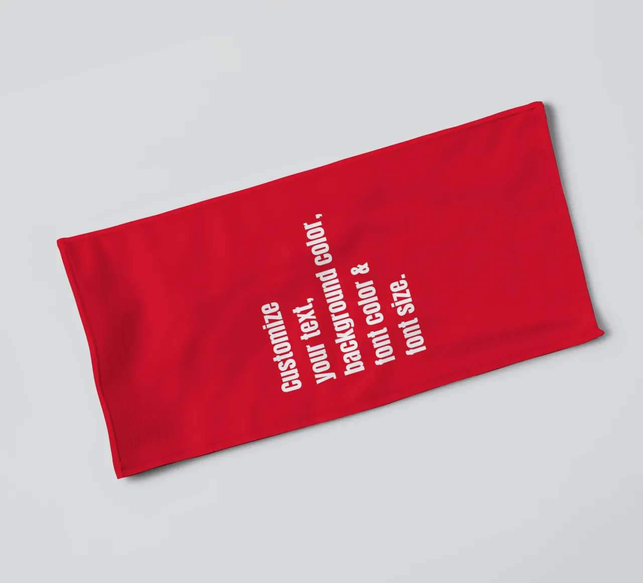 Customize text, background color, font and font size towel by RB-Quotes